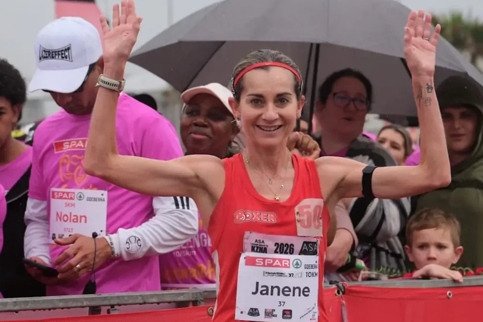 Janene Carey celebrates 113 Spar Women’s 10km races