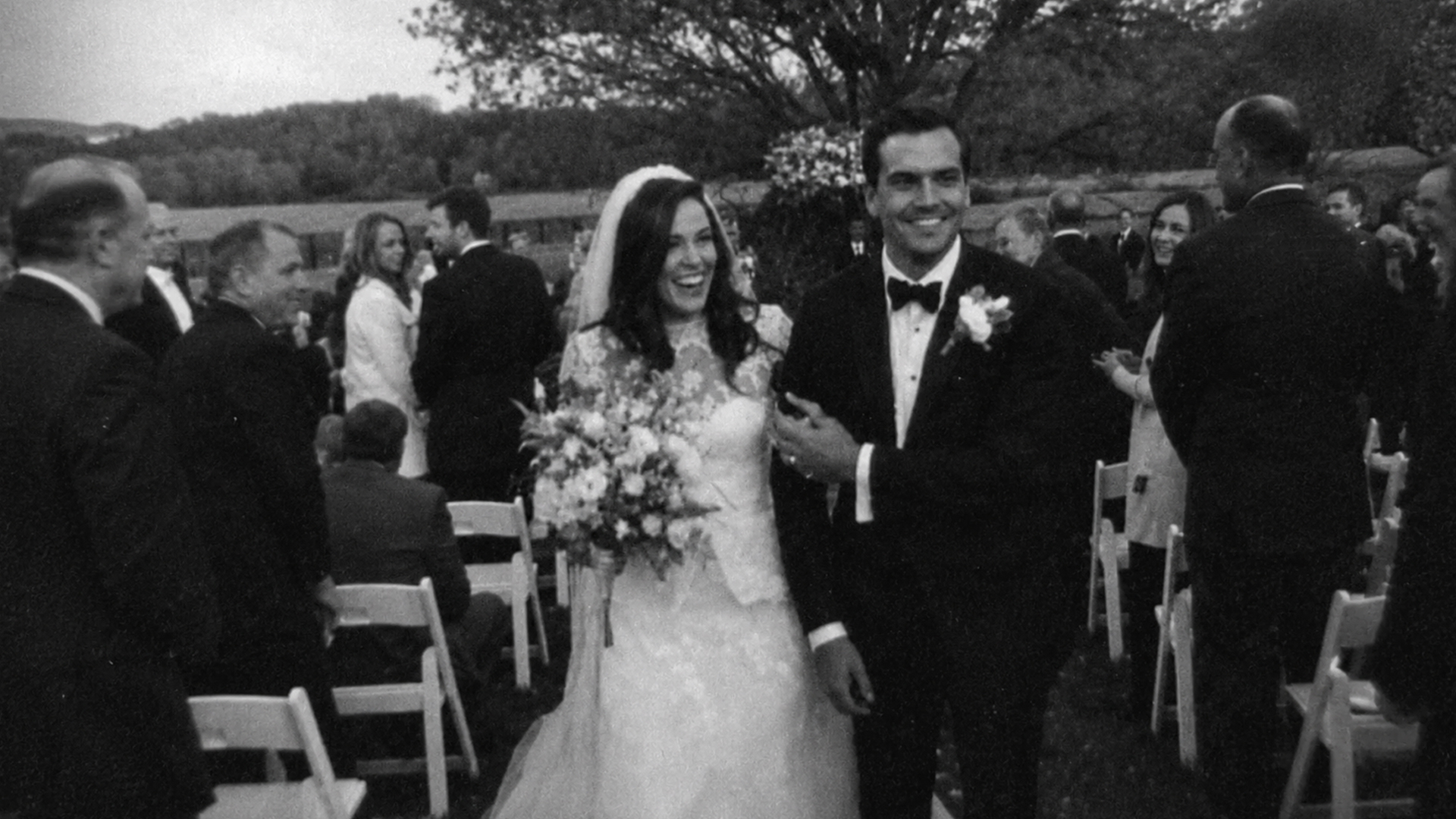 A gorgeous Tennessee farm wedding shot on vintage Super 8 film