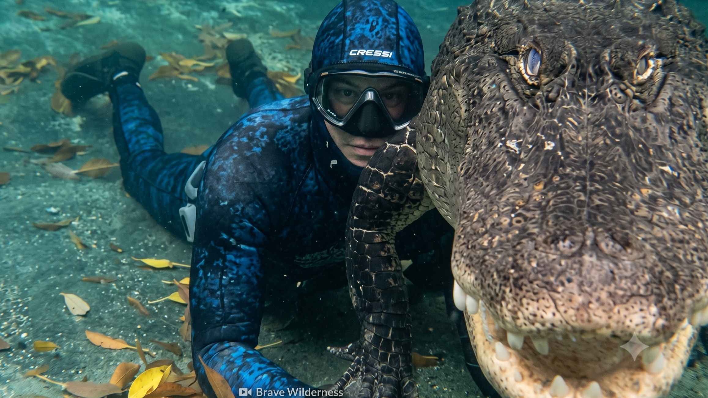 Ein 4-Meter-Alligator packte seinen Kopf, dann begann die Todesrolle