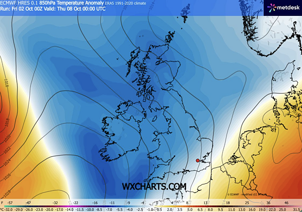 UK cold weather maps show -1C freeze and heavy rain - 10 coldest ...