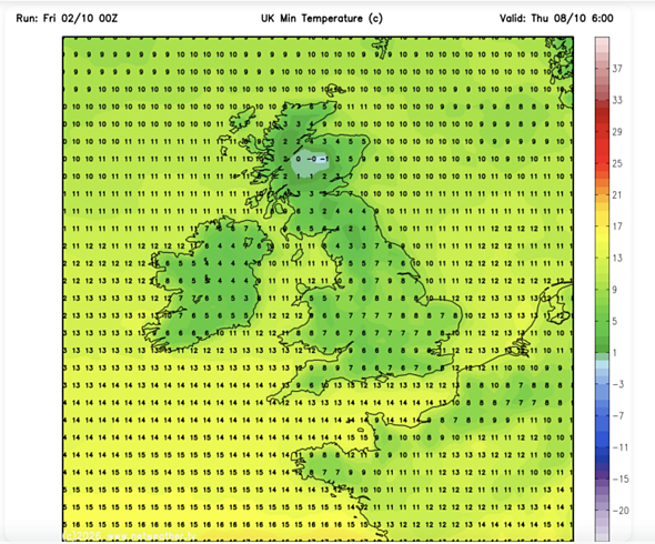 UK cold weather maps show -1C freeze and heavy rain - 10 coldest ...