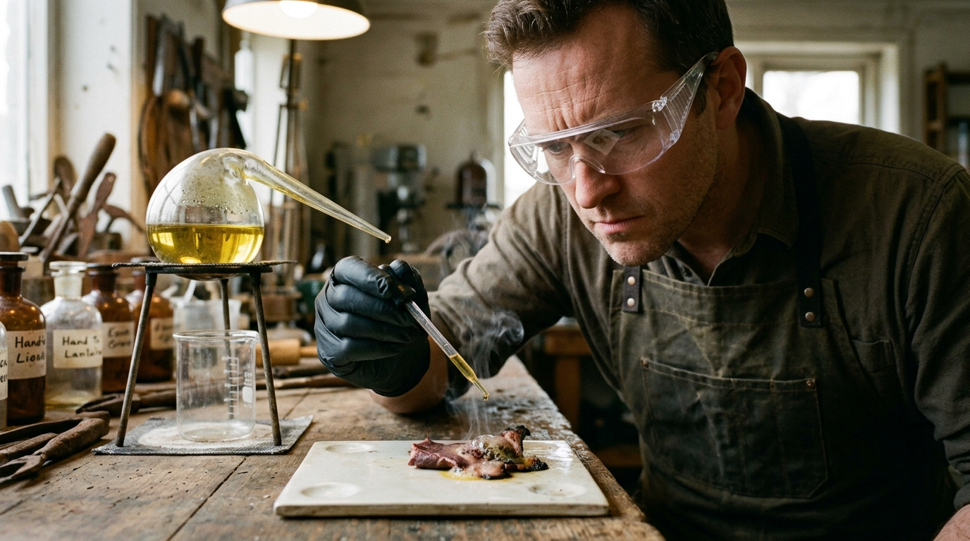 They made sulfuric acid strong enough to burn flesh