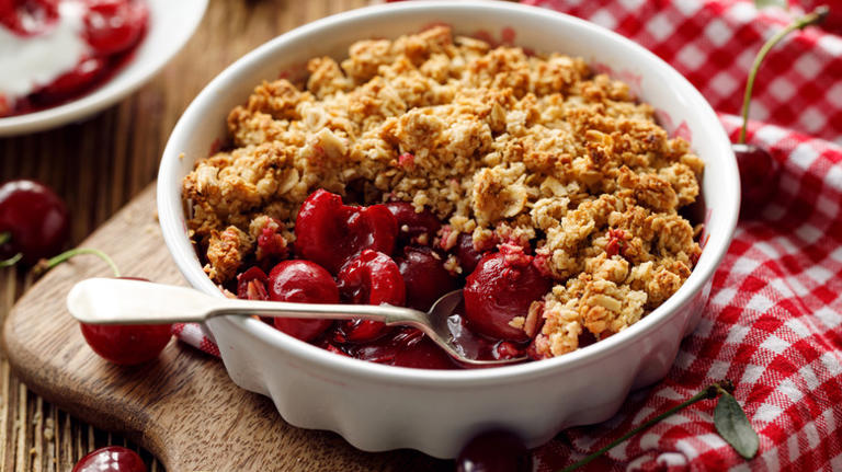 If you have leftover cornbread and fruit, you have the start of a ...