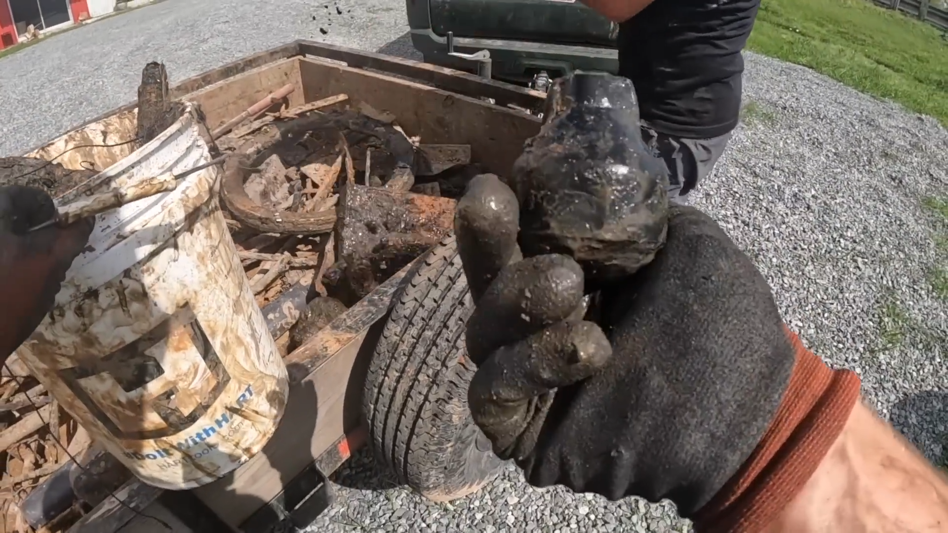 A 10-lb war shell like those used against Iran - pulled from a US river