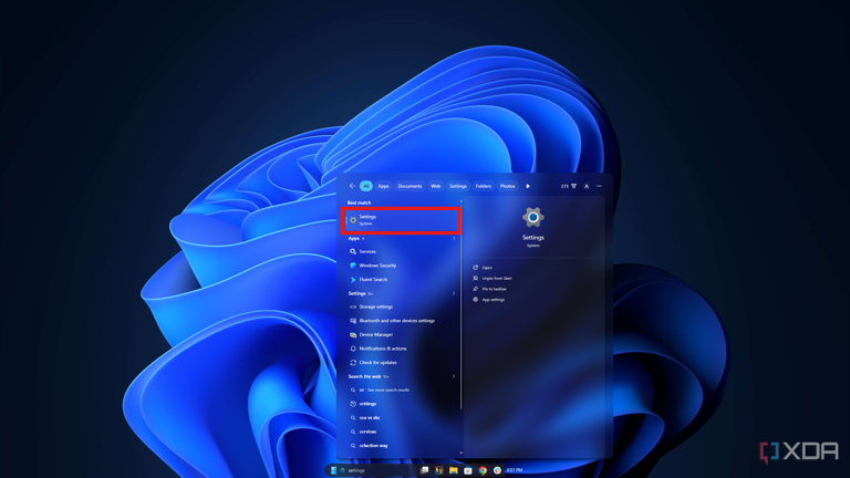 Navigating settings on Windows 11 to find the temporary files.