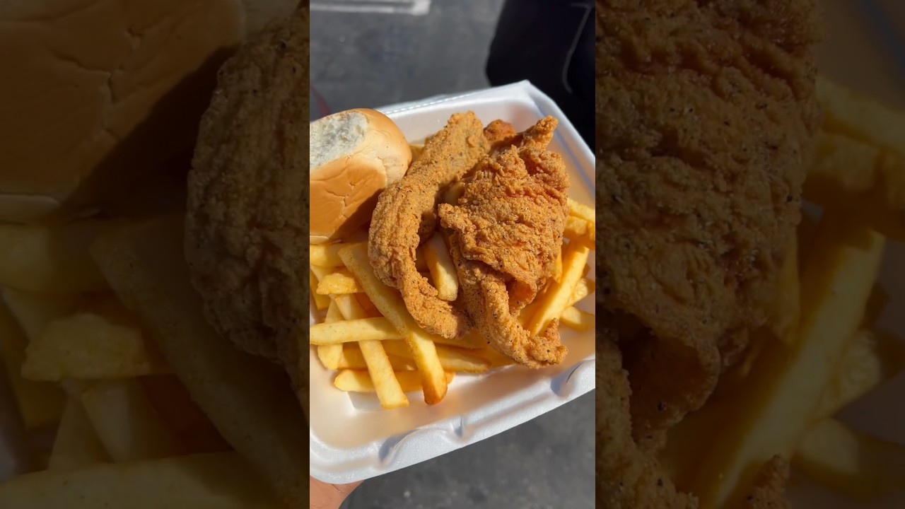 Taste-testing fresh catches at plaza fish market 🐟