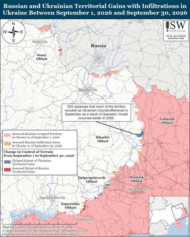 Map shows Ukraine's major September gains as Russian casualties hit ...