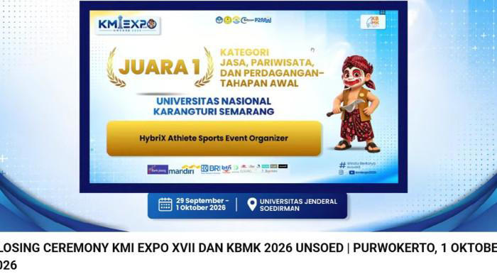 Tim P2MW Univ Nasional Karangturi raih juara 1 KMI Expo 2026, Hybrix ...