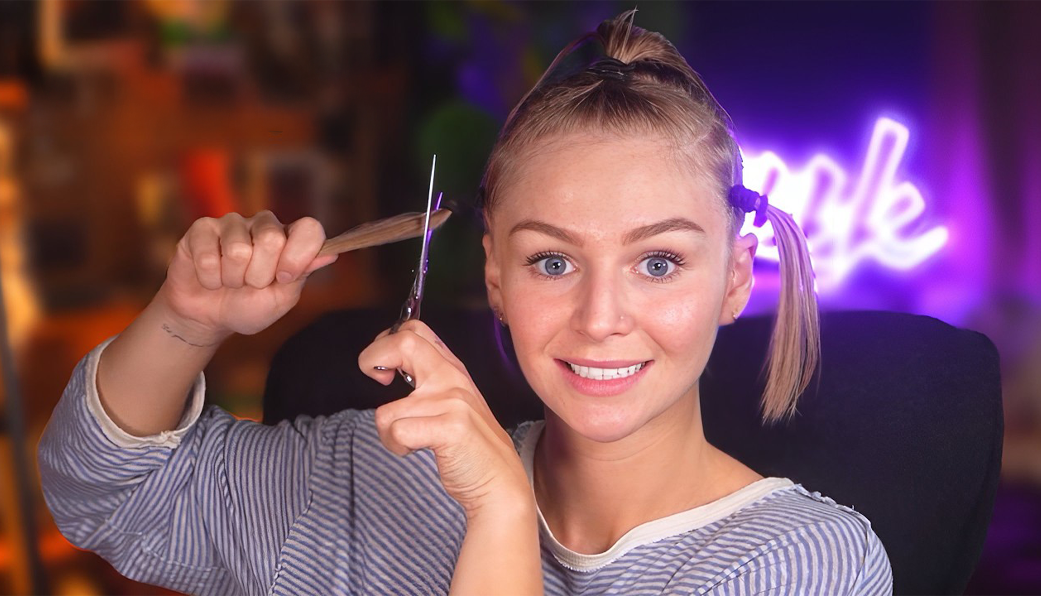 She cut her own hair short and the final look surprised her