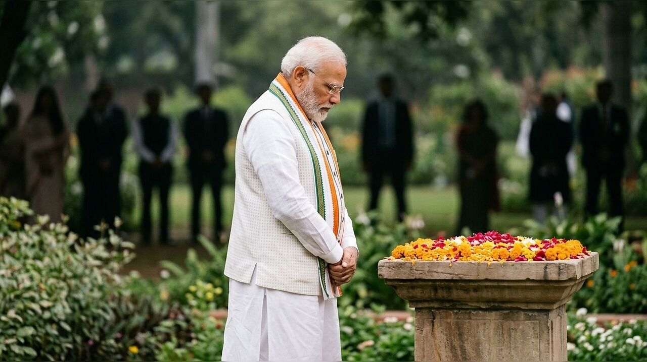 PM Modi leads tributes to Mahatma Gandhi and Lal Bahadur Shastri on ...