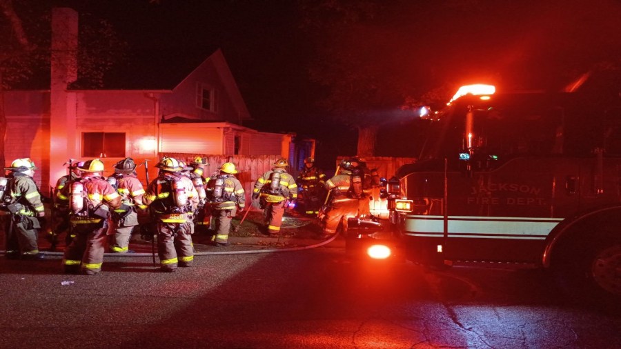Jackson firefighters put out late-night house fire