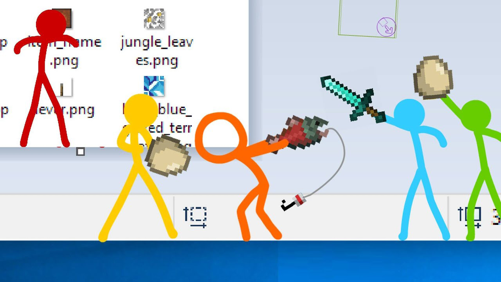 Build battle texture: Stick figures redesign the world