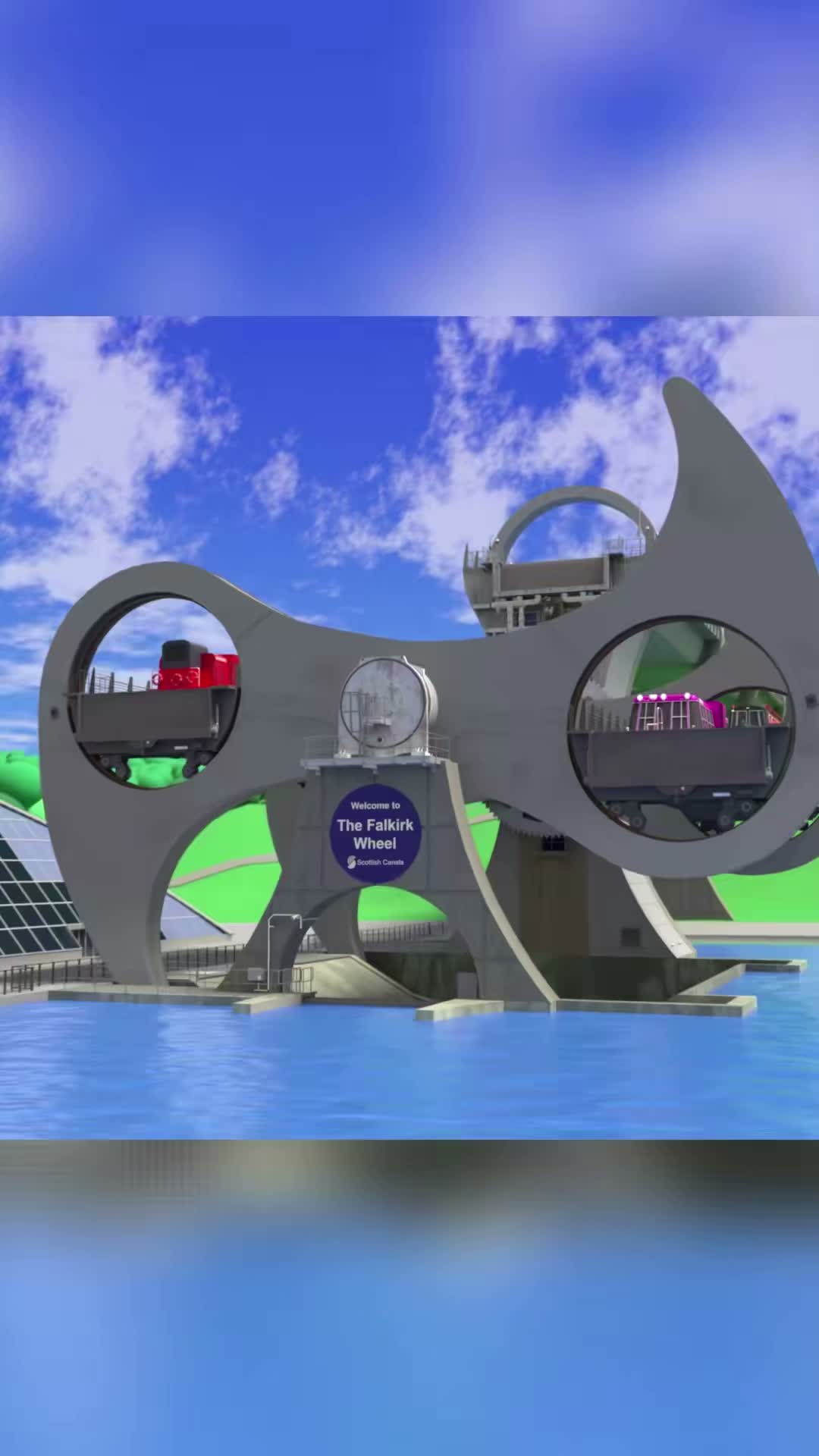 Falkirk Wheel: rotating boat elevator 😲
