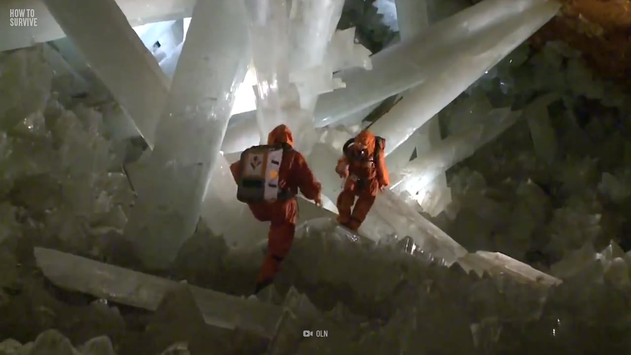 122°F, nearly 100% humidity. This crystal cave can overwhelm your body ...