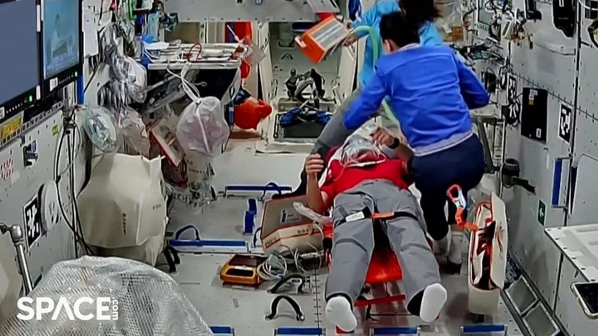 Chinese astronauts conduct emergency medical drills in space