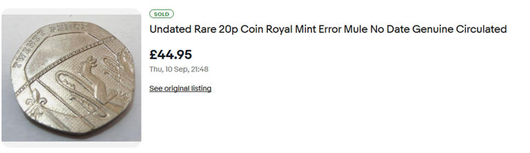 Rare 20p coin sells for £44.95 because one crucial detail is missing