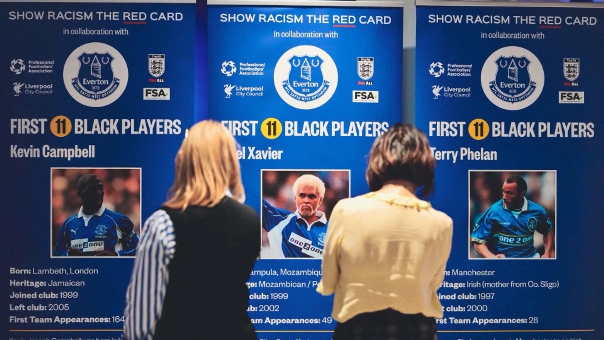 Everton’s Black History Month display honours 11 pioneering players