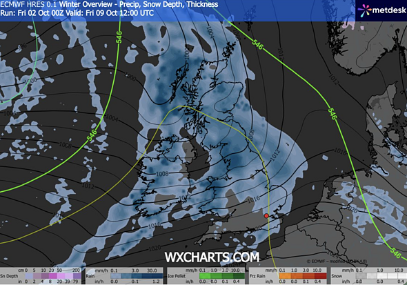 UK cold weather maps show -1C freeze and heavy rain - 10 coldest ...