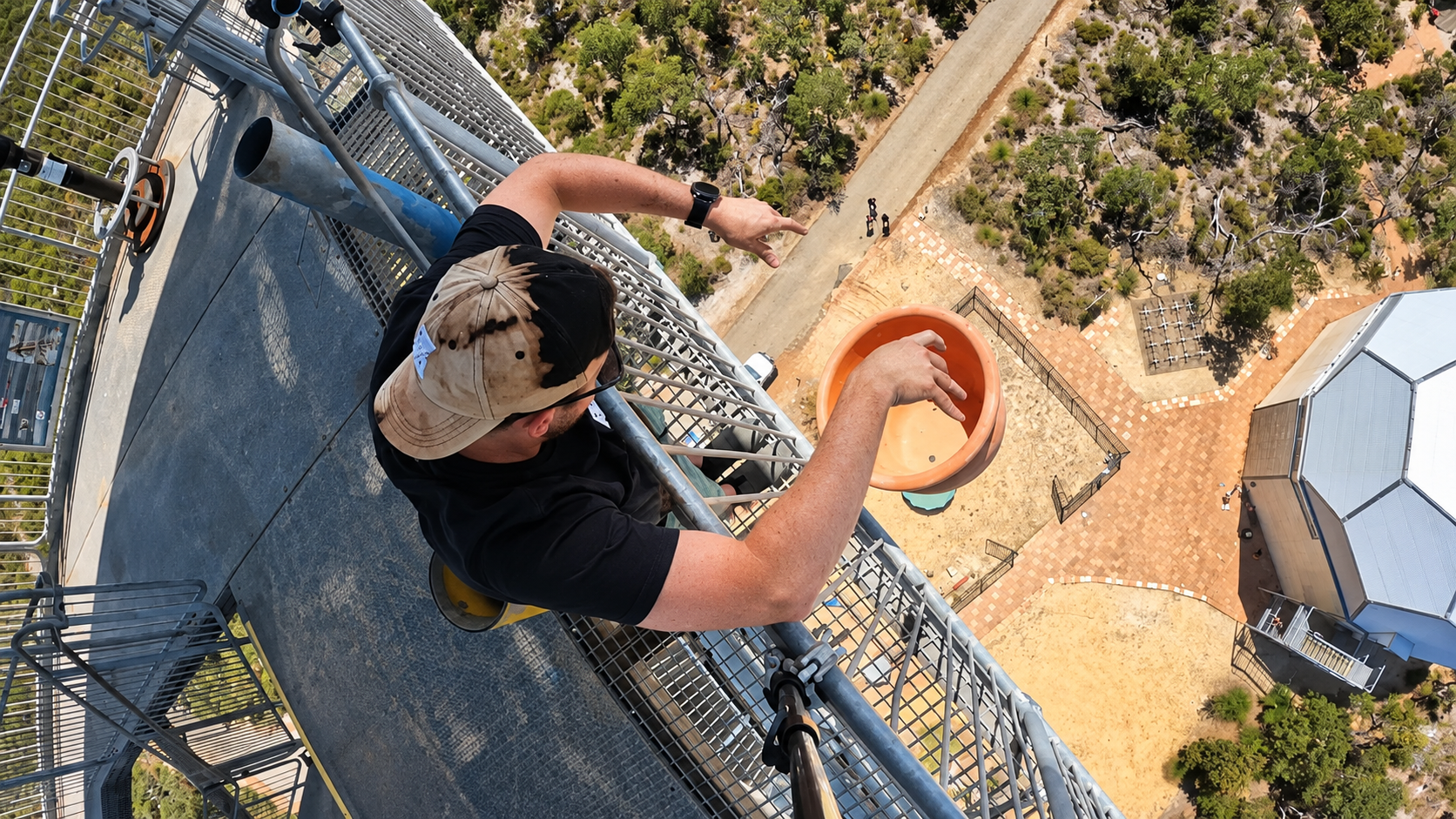 Can water save random objects from a 148-foot fall? They put it to the test