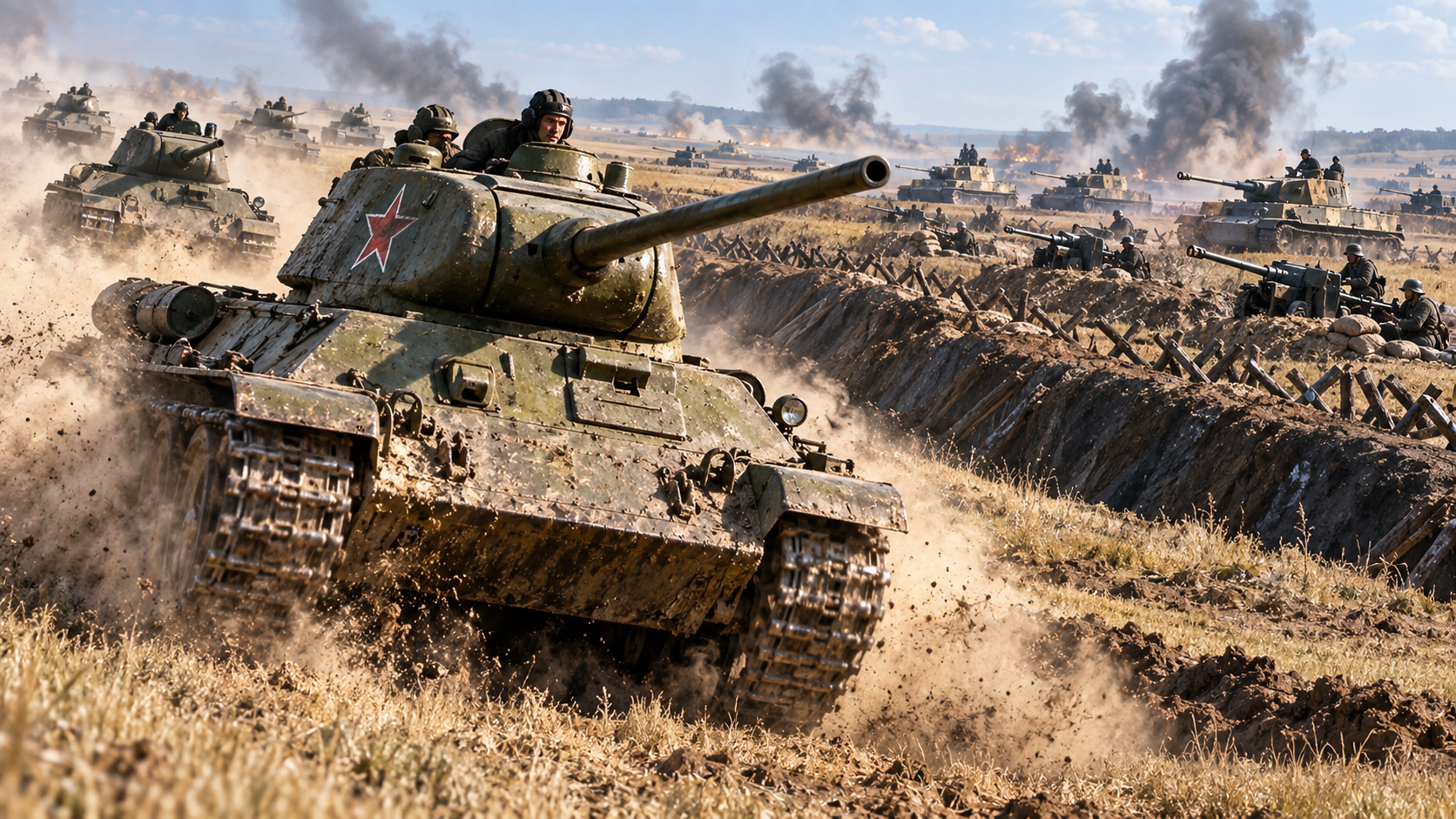 200 Soviet tanks charged the German lines. They didn’t know what was ...