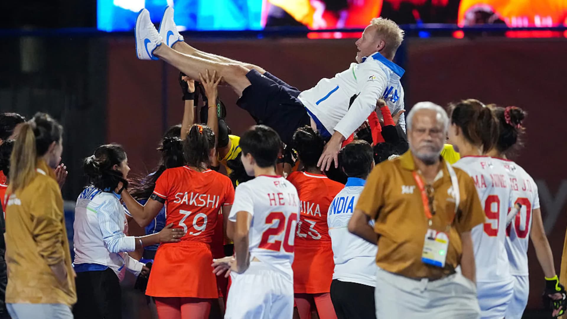 44-year wait ends: India beat China 1-0 to win women's hockey gold ...