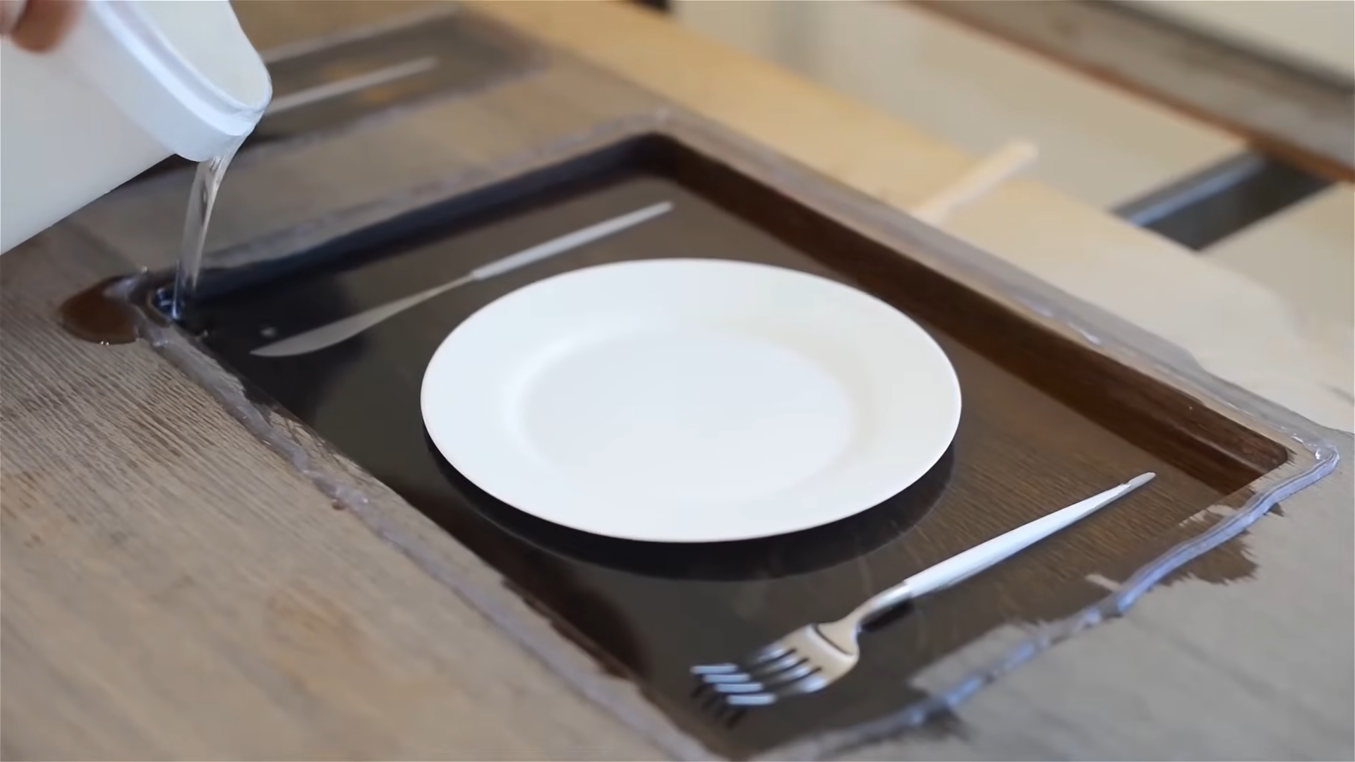 Turning century-old bog oak into an epoxy table
