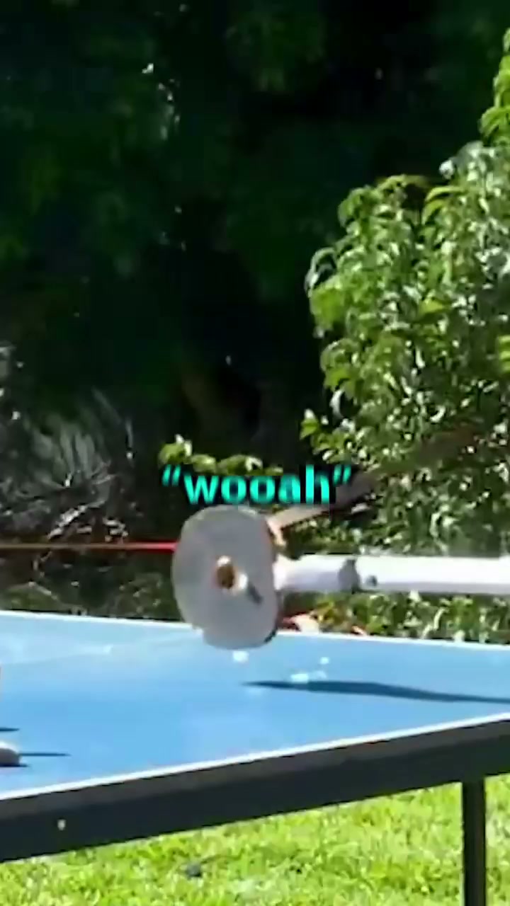 Watch this ping pong ball fly
