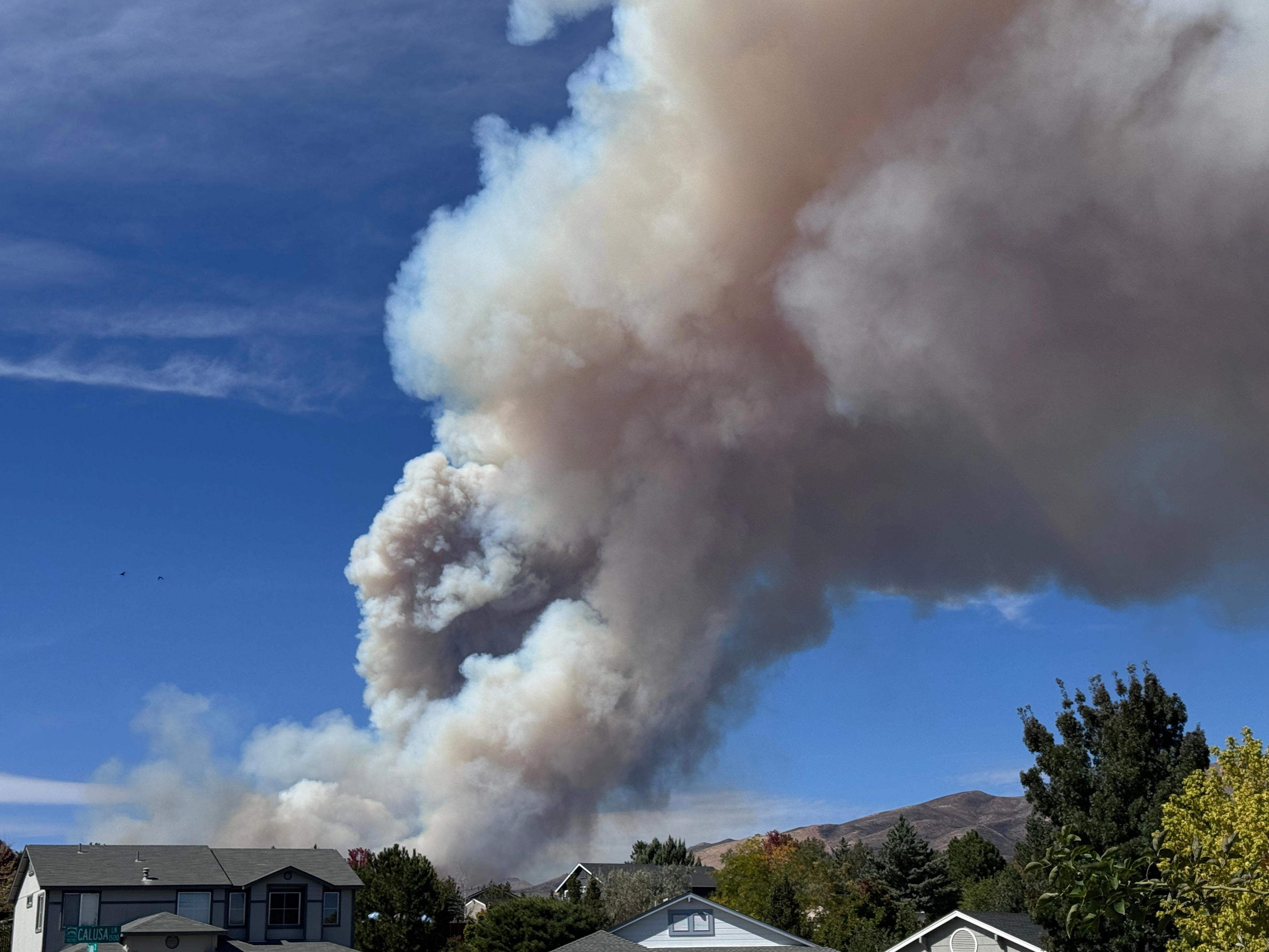 Air attack to continue through night as Bull Fire burns 2,500 acres