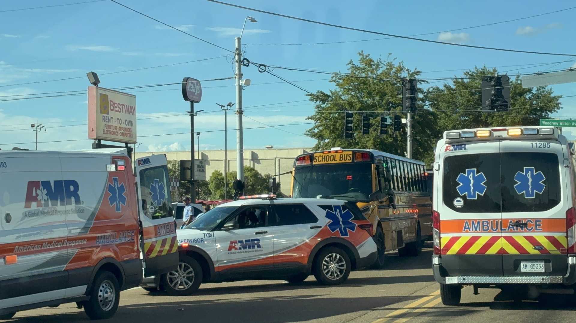 Jackson crash involving Midtown Public Charter School bus