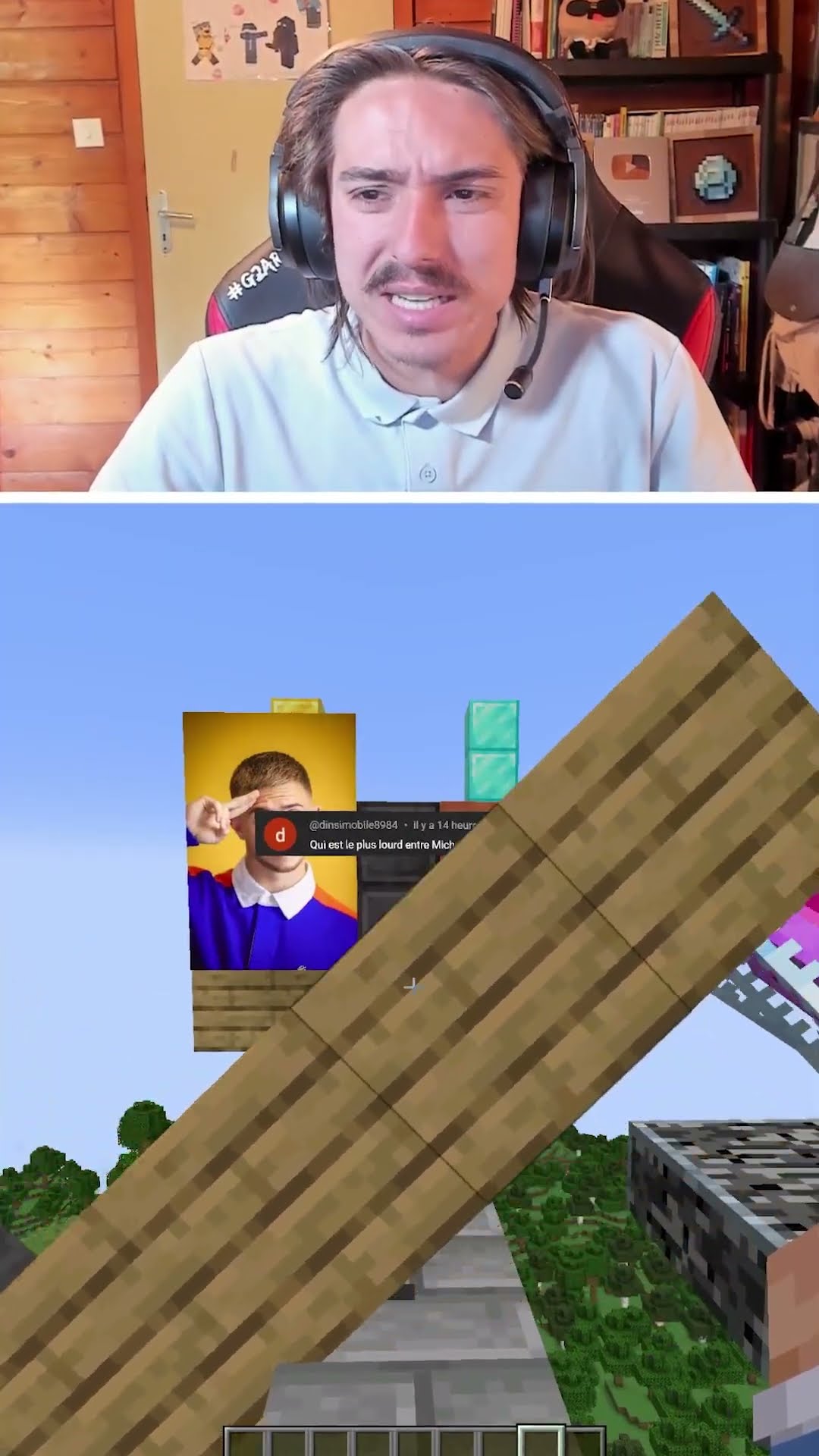 Quel est le bloc Minecraft le plus lourd? Jour 12 #minecraft #shorts