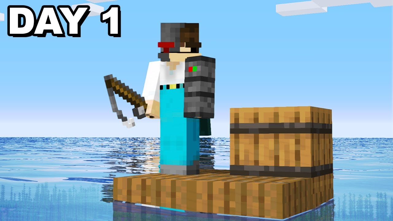 Surviving Minecraft stranded on a RAFT