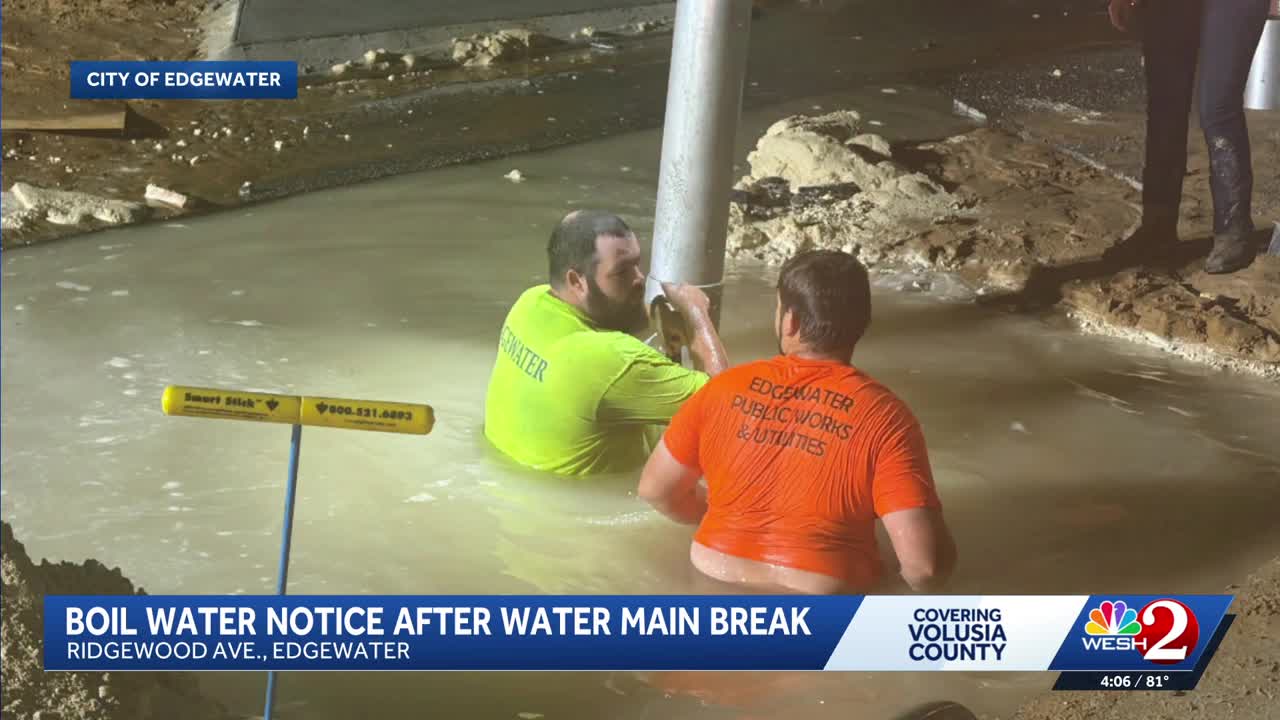 Boil-water notice in Edgewater after water main break