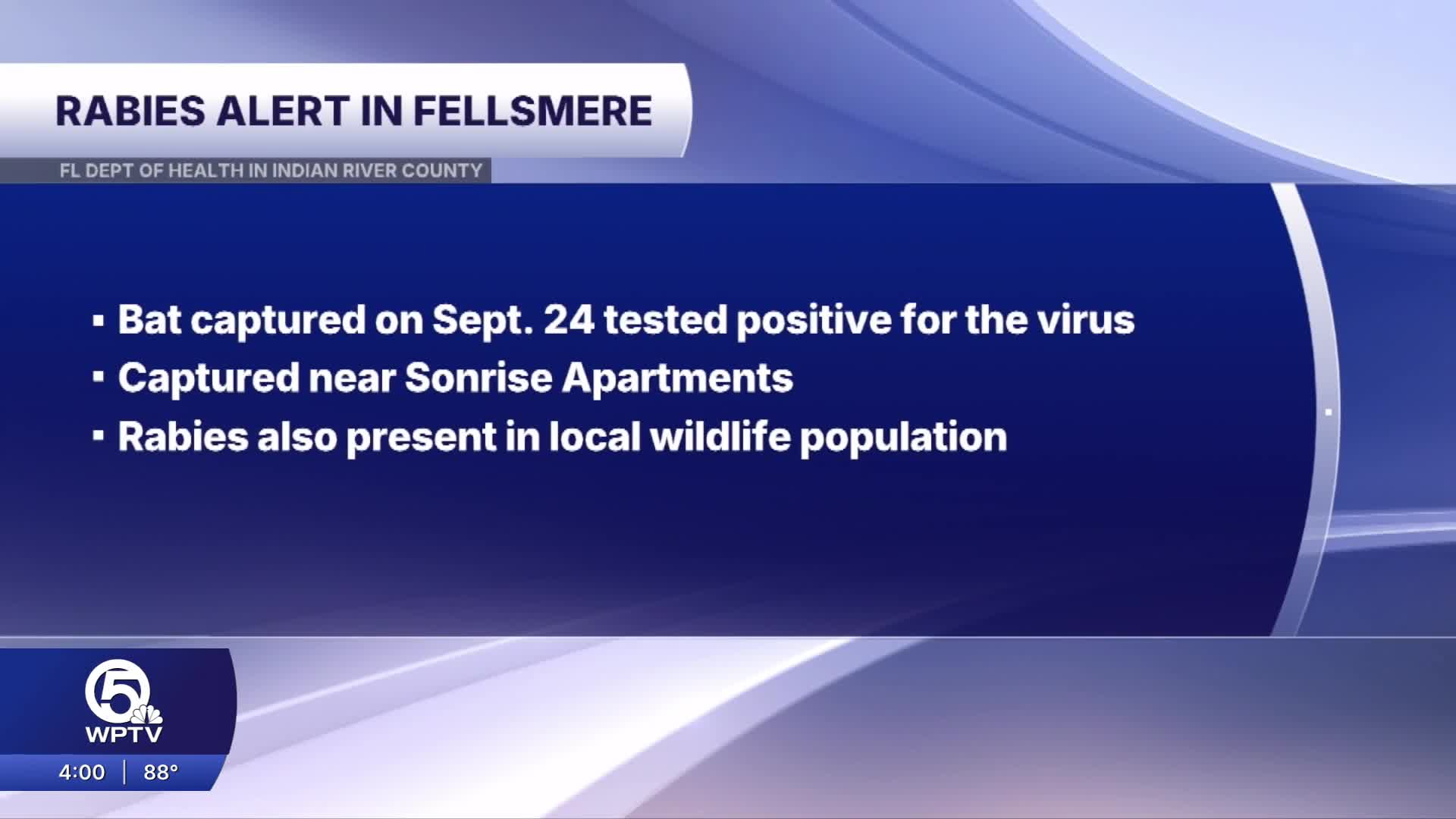 Rabies alert in effect in Fellsmere