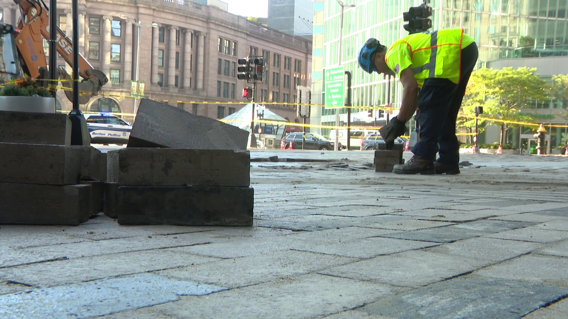 Water main break floods streets in Boston's Financial District