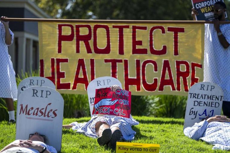 Roseville 'die-in' protests Kiley vote as Placer braces for Medi-Cal losses