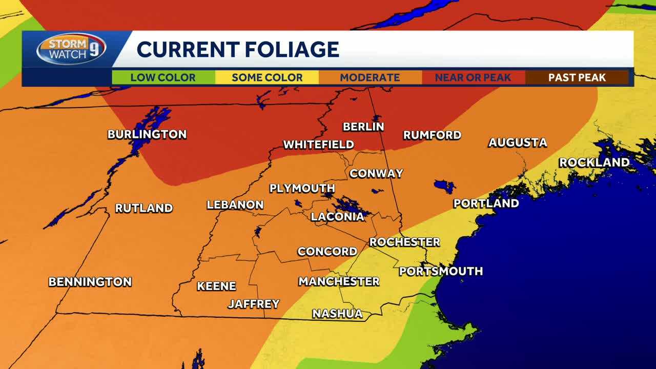 Cooler but sunny start to busy fall foliage weekend in New Hampshire