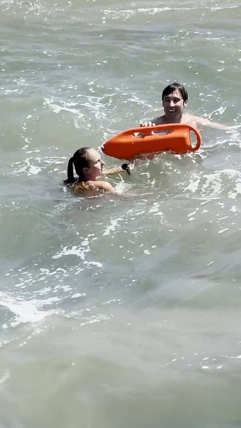 Lifeguards rescue two swimmers from rip currents at Venice Beach