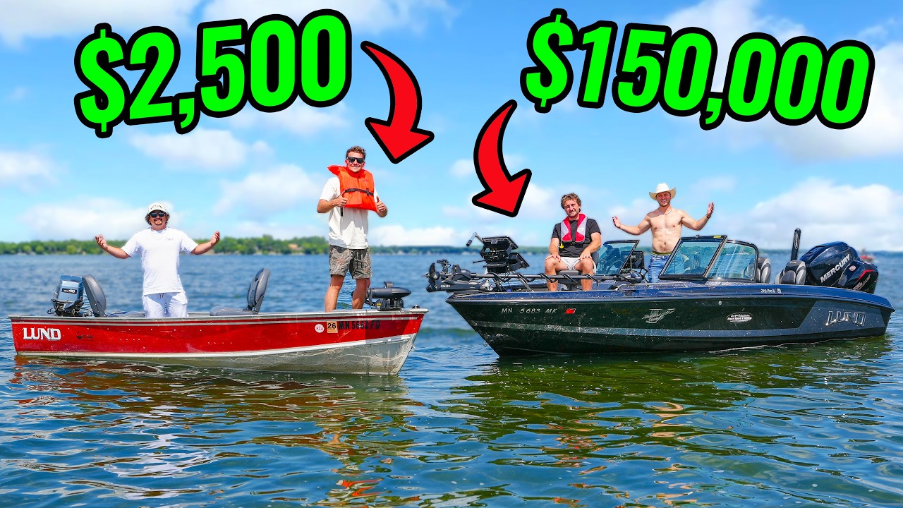 I took a budget boat fishing challenge! 🎣