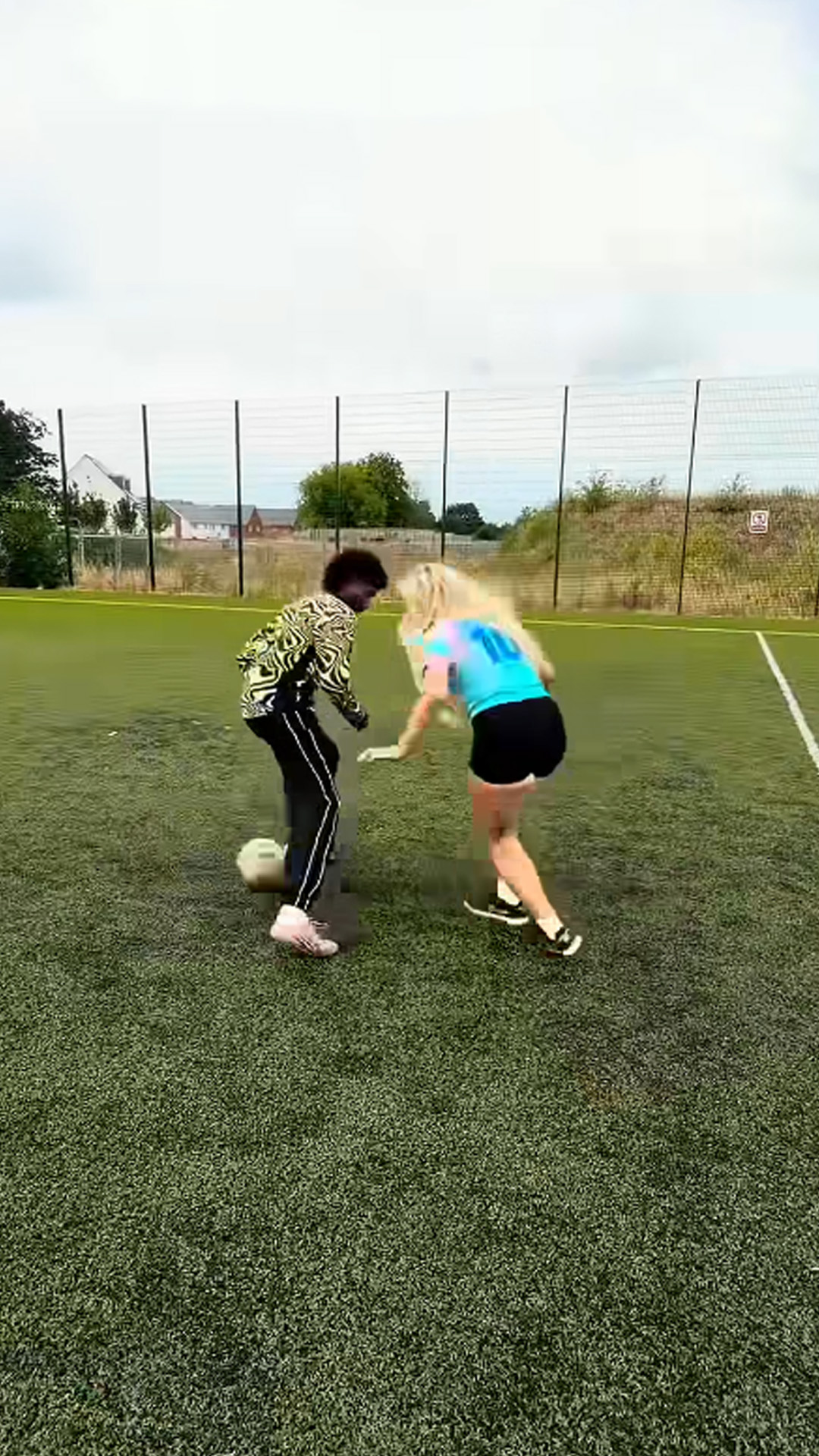 Epic football skill moves and dribbling challenge on the pitch