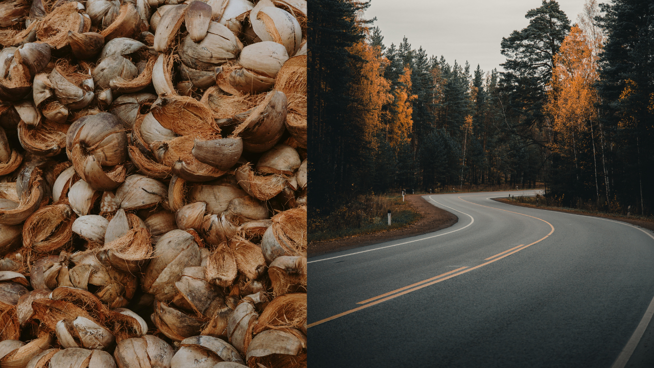Coconut shell biochar makes asphalt stronger; 12.5% boosts heat resistance
