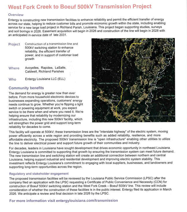 Louisiana landowners oppose transmission line meant to support Meta’s ...