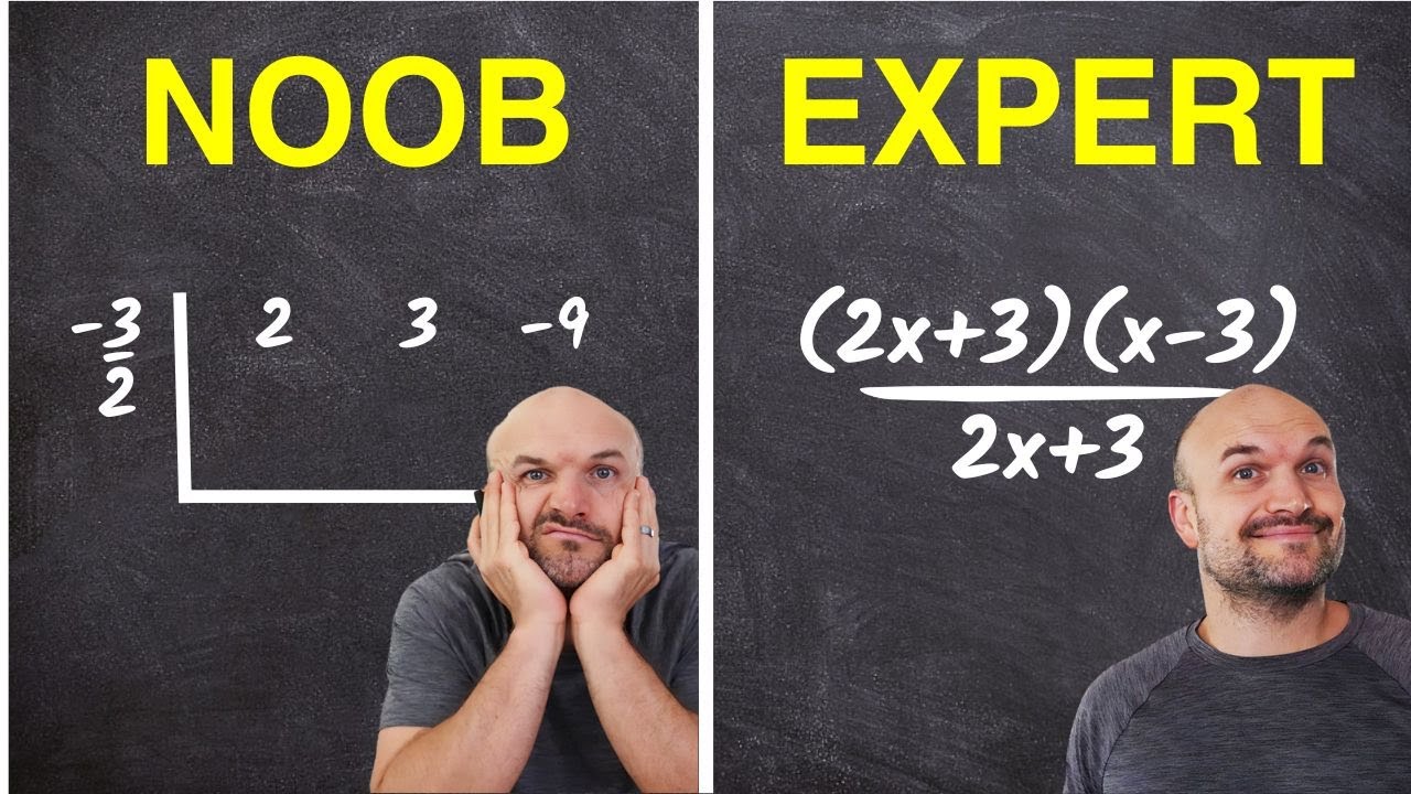 Dividing polynomials noob vs expert