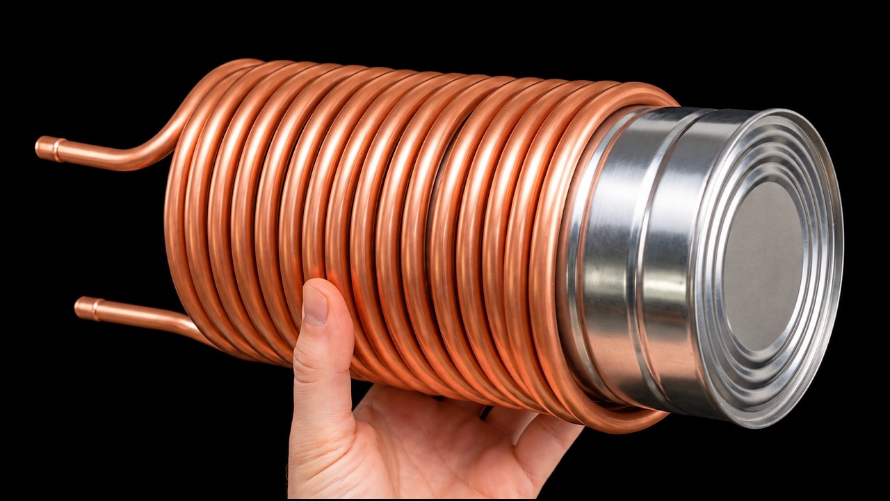 Just wrap a copper pipe around an empty tin can and you’ll be surprised ...