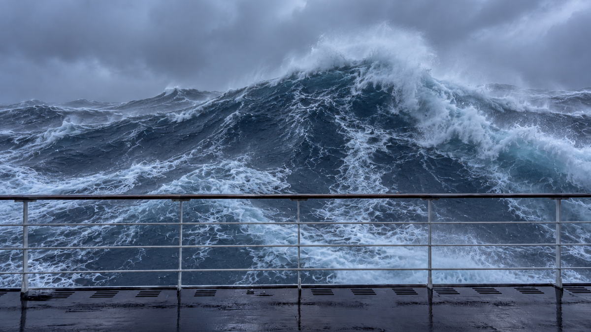 Watch 40-foot North Atlantic walls smash into Queen Mary 2 (video)