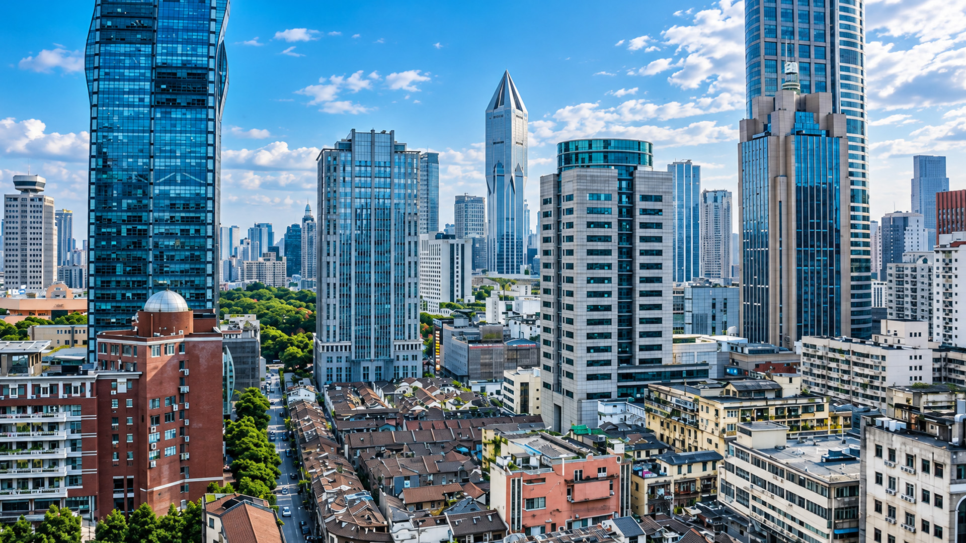 Shanghai’s endless sea of buildings from above