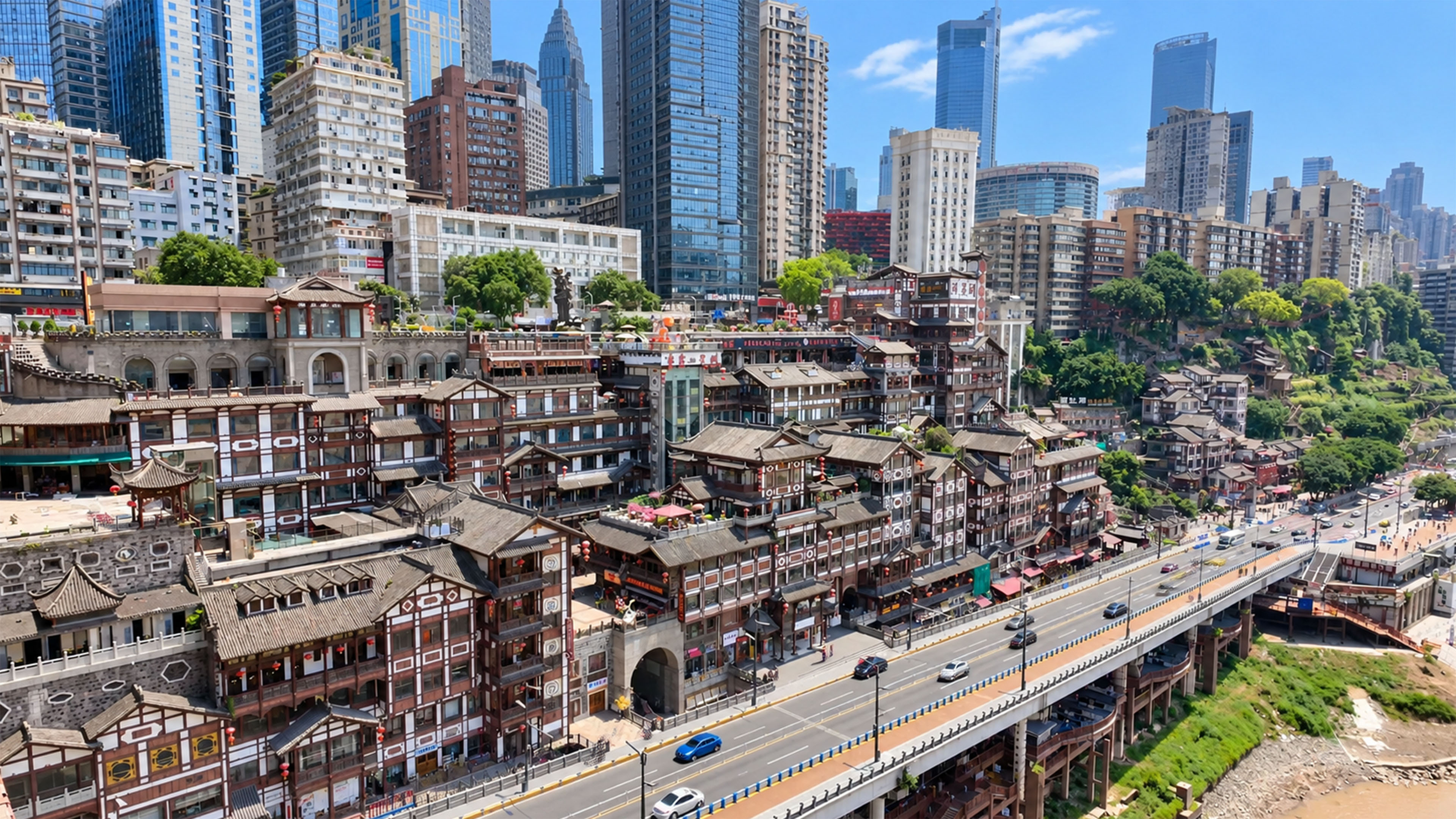 Chongqing’s hillside buildings reveal the city’s remarkable vertical layout