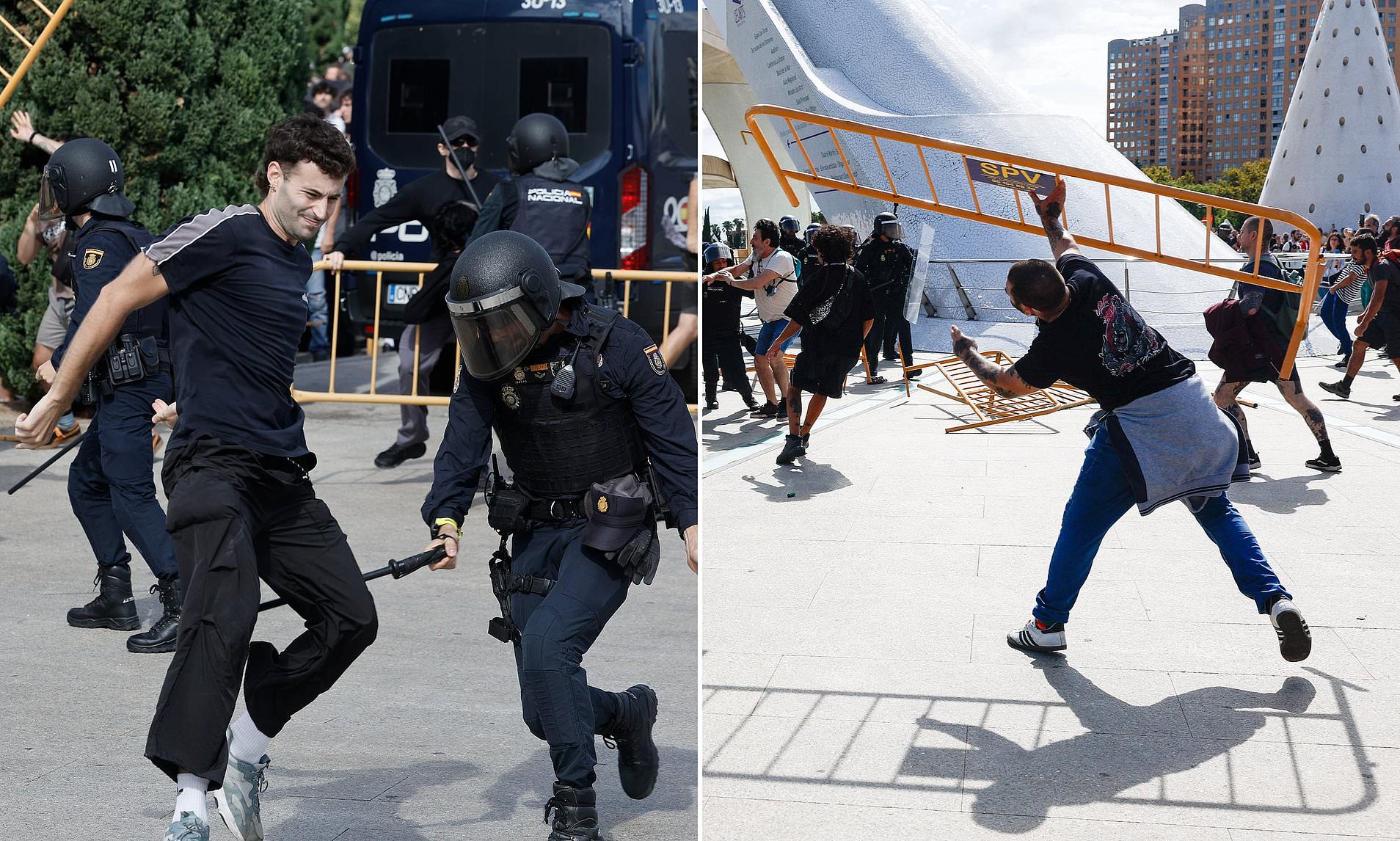 Spanish protests against holidaymakers explode into violence as riot ...