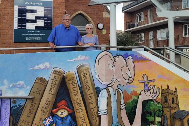 New Worcester library mural featuring book characters and local ...