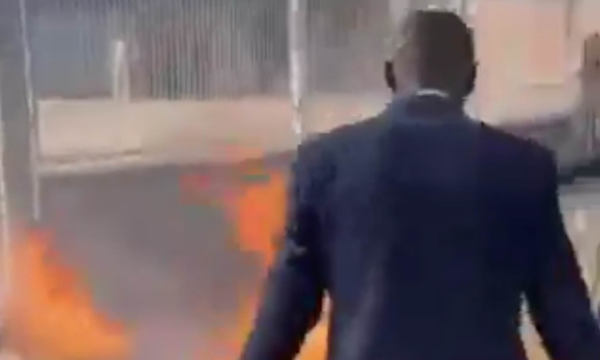 Mayor joins riots convulsing France - as firefighter is set alight