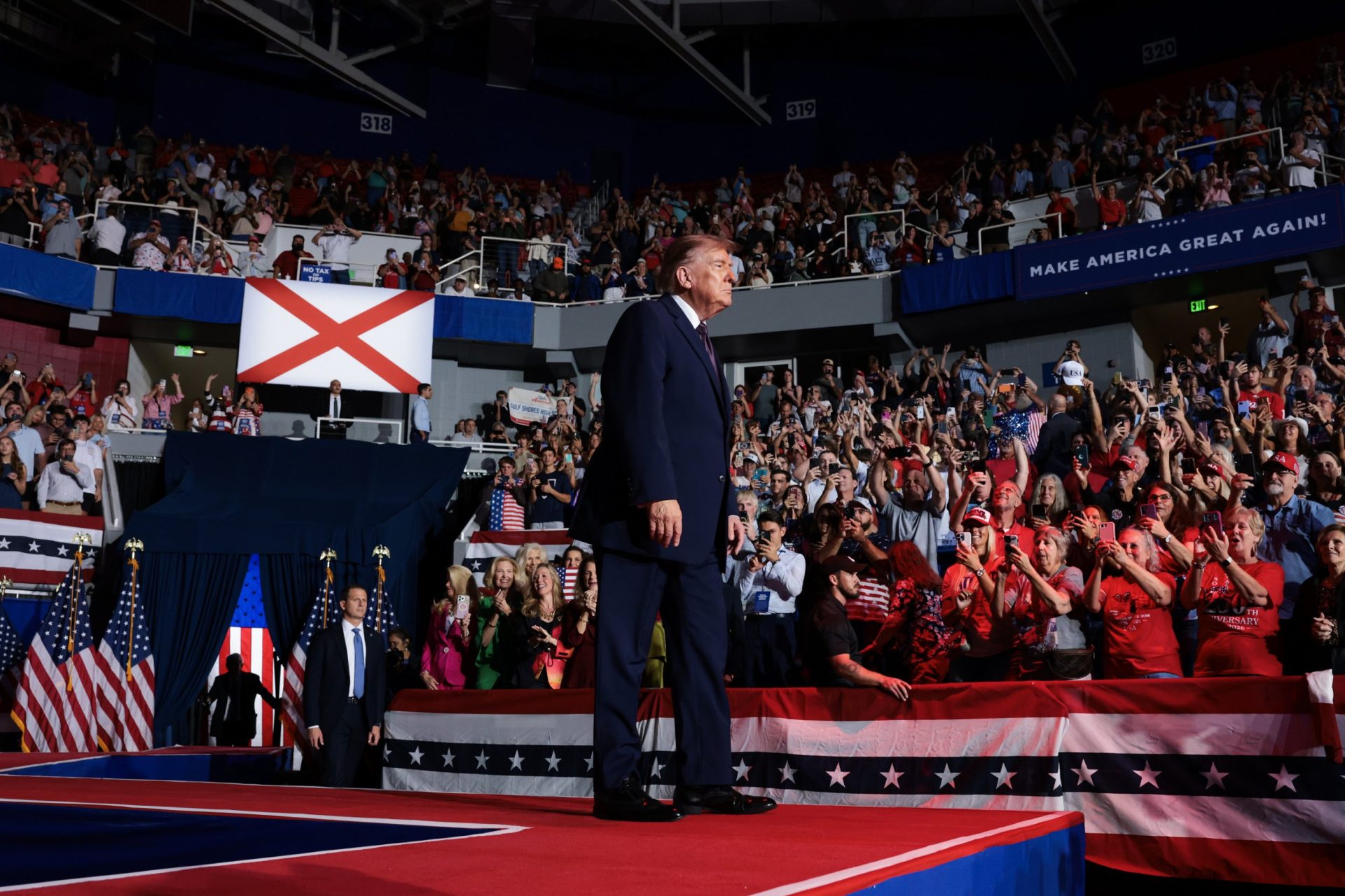 Trump holds rally where it all began, but across America his message is ...
